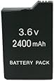 EXTENDED 3.6V 2400mAh Li-ion Slim Rechargeable BATTERY PACK For SONY PSP Slim 2000/3000 (Not Compatible with PSP 1000 Fat)