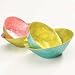 Tropical Palm Capiz Bowls in Grapefruit / Lime - Set of 2