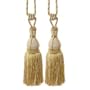 Pair of Ivory and Gold Alexandra Tassels