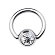 18 Gauge 1/4" Austrian Crystal BCR Captive Ring