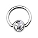 18 Gauge 1/4" Austrian Crystal BCR Captive Ring
