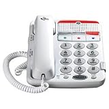 GE 29568GE1 Dect 6.0 Corded Big Button Phone for Mild Hearing Loss (White)