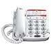 GE 29568GE1 Dect 6.0 Corded Big Button Phone for Mild Hearing Loss (White)