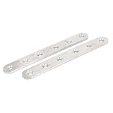uxcell　フラット固定プレート 平板補修 リペア 　２枚入り　157mm x 20mm