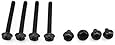 XSPC Black Radiator Screw Set, 6-32 Thread for XSPC Radiators (4 x 6mm 6-32 UNC, 4 x 30mm 6-32 UNC)