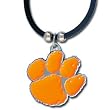 Clemson Tigers Rubber Cord Logo Pendant Necklace - NCAA College Athletics Fan Shop Sports Team Merchandise