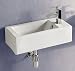 ELANTI EC9899-L Porcelain White Wall-Mounted Rectangle Left-Facing Sink
