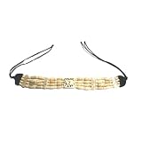 Bone Choker Necklace Made of Elephant Carving and Beads by Roger Enteerprises
