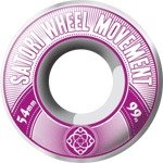 Satori Hues White with Pink Skateboard Wheels - 54mm 99a (Set of 4)