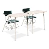 3400 Series Chair Desk, 22-3/4w x 35-3/4d x 29-1/4h, Sandstone/Forest Green,2/CT