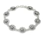Halloween Spider Web Sterling Silver Link Bracelet 7.5"