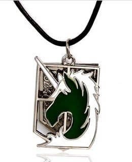 Attack on Titan Double Horse Heads Pendant Necklace