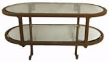Primitive Rustic Style Wall Shelf with Glass Shelves