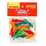 Sathers Gummalos Hammerhead Sharks Candy 2.25 Oz - 12 Ea