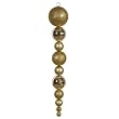 44" Gold 3-Finish Commercial Size Shatterproof Christmas Ball Finial Ornament