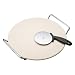 Kitchen Craft Italian Collection Pizza Stone, Stand and Pizza Wheel Set, 32cm