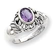 Sterling Silver Amethyst Ring - Size 6