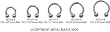EXTERNALLY THREADED 10G STEEL HORSESHOE HS105/8 - 10G 5/8" 6MM BALL
