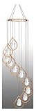 Red Carpet Studios Spiral Tunes Wind Chime, 32-Inch, Copper Ring with Teardrop Crystals