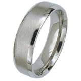 Gents Titanium Plain Polished Ring Band, 7mm Wide.