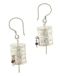 Sterling Silver Prayer Wheel Earrings