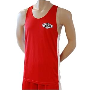 Ampro Boxing Vest And Short Set Red Large