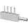Stainless Steel Hypodermic Tube Fitting, Manifold, Inlet - 6 Gauge, 4 Outlets -13 Gauge