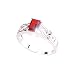 January Birthstone Garnet Celtic Style Sterling Silver Ring
