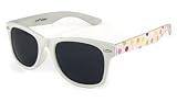 UrbanSpecs Sunglasses - Kids - Wayfarer / Frame: Yellow with Red Polka Dots Lens: Grey