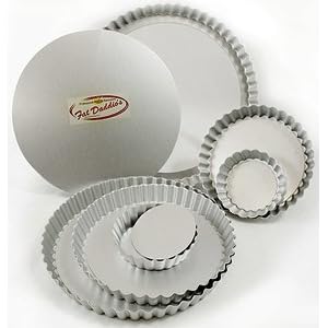 Fat Daddio's Fluted Tart Pan 8 Inch x 2 Inch Removable Bottom by Fat Daddio's