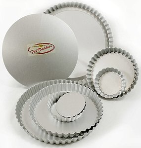 Fat Daddio's Fluted Tart Pan 10 Inch x 2 Inch Removable Bottom