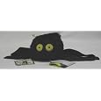 HuggleHounds Seat Belt Spider Dog Toy, Black - Medium