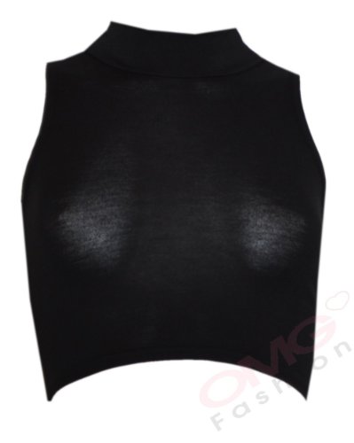 Womens Polo Neck Crop Top