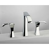 La Toscana 89PW214 Lady 8-Inch Widespread Lavatory Faucet with Pop-Up Drain, Brushed Nickel