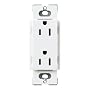 Lutron SCR-15-SW Satin Colors 15A Electrical Socket Duplex Receptacle, Cover, Snow