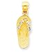 14k Gold March/CZ Birthstone Flip Flop Pendant