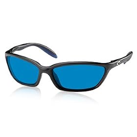 Costa Del Mar Turbine Sunglasses Black Frame with 580 Blue Mirror Lens