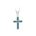 Sterling Silver Turquoise Cross Pendant with Chain