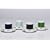 Pantone Espresso Cups and Saucers in Assorted Cool Colours, Set of 4