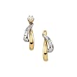 14K Two Tone Gold 0.12 ct. Diamond Earring Jackets