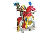31rSu4vRRyL. SL160  Safari 62018 Knight with Studded Mace & Blue Winged Helmet Miniature  Pack of 6