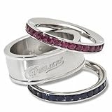 Cleveland Cavaliers NBA Team Logo Crystal Stacked Ring Set Size 7