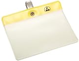 Menda 35013 ESD Safe Horizontal Clip-On Badge Holder, 4-5/16" Width x 3-3/8" Height (Pack of 50)