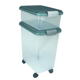 Iris MP-1/MP-8 Airtight Food Container and Snack Bin Combo, White