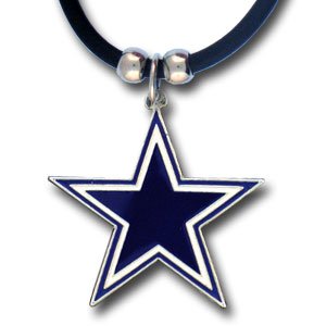 NFL Football Dallas Cowboys Rubber Cord Necklace Pendant