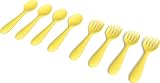 Green Toys Green Eats Feeding Spoons & Forks 4 Each Yellow - Green Toys SPFY-2135