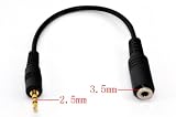 ATC® 2.5mm male to 3.5mm female Stereo Plug M/F Extension Cable, 6 FT