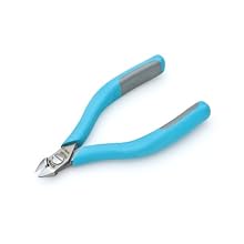 Erem 2476TX2 Carbide Tip Cutter, Round Head, Full Flush Cut, 5" Length, 0.433" Jaw Length, Ergonomic Handle