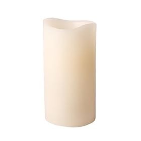 Enjoy Lighting 371704 Ivory Smooth Vanilla Scented Wax LED Pillar Candle, 3-Inch by 6-Inch