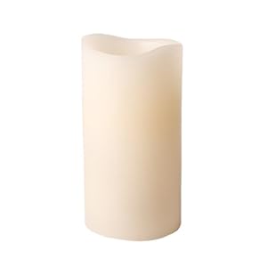 Enjoy Lighting 371704 Ivory Smooth Vanilla Scented Wax LED Pillar Candle, 3-Inch by 6-Inch by Enjoy Lighting